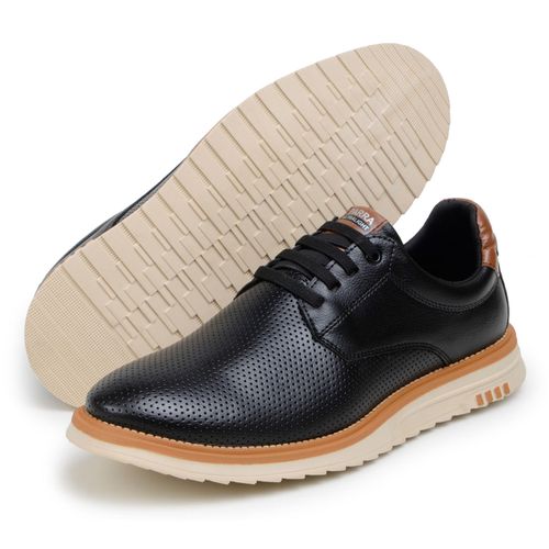 Sapatenis Tênis Masculino Oxford Social Confortável Macio Leve 2600 Preto