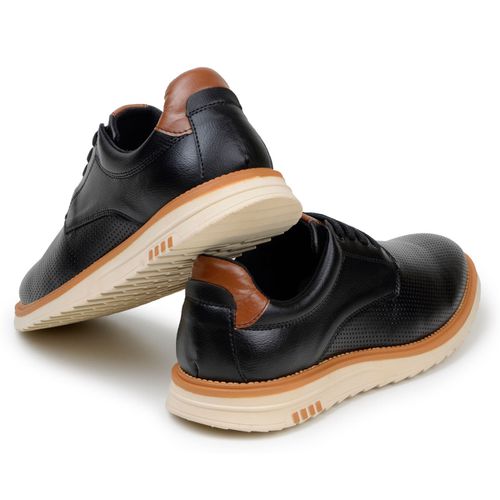 Sapatenis Tênis Masculino Oxford Social Confortável Macio Leve 2600 Preto