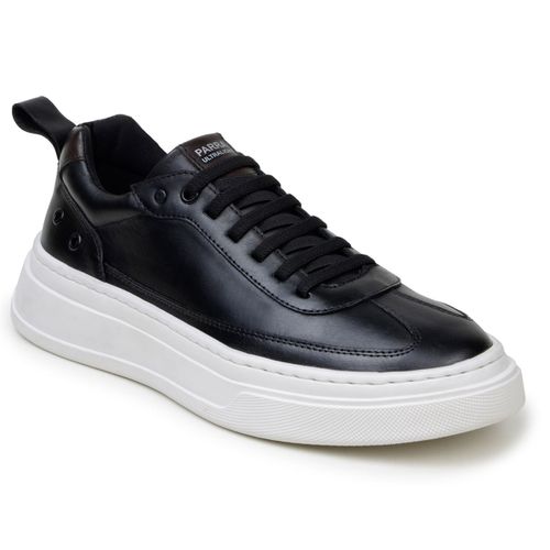 Sapatenis Masculino 100% Couro Legitimo Moderno Confortável Casual 5800 - Preto/Branco