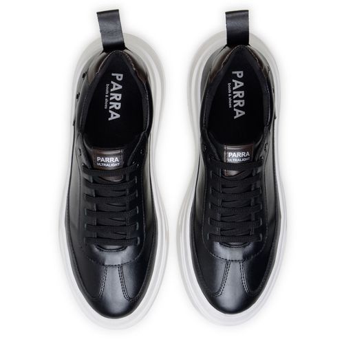 Sapatenis Masculino 100% Couro Legitimo Moderno Confortável Casual 5800 - Preto/Branco