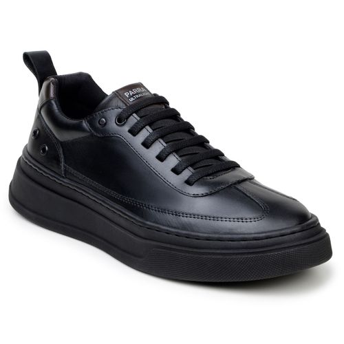 Sapatenis Masculino 100% Couro Legitimo Moderno Confortável Casual 5800 - Preto/Preto