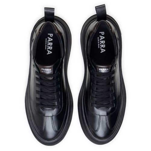 Sapatenis Masculino 100% Couro Legitimo Moderno Confortável Casual 5800 - Preto/Preto