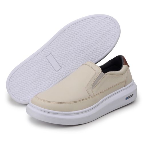 Sapatenis Mocassim Masculino Leve Confortável Em Couro 100% Legitimo Parra Boots - Palha