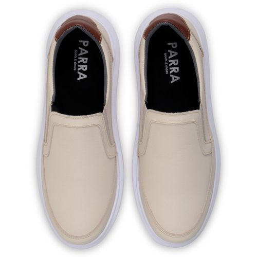 Sapatenis Mocassim Masculino Leve Confortável Em Couro 100% Legitimo Parra Boots - Palha