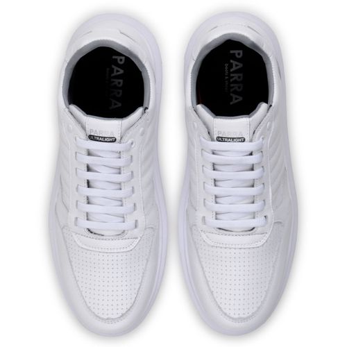 Sapatenis Moderno Detalhado Masculino Em Couro 100% Legitimo Leve Confortável Parra Boots - Branco