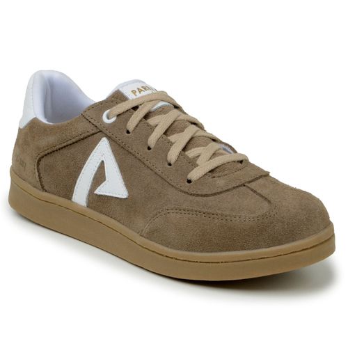 Sapatenis Feminino 100% Couro Camurça Legitimo Moderno Confortável Detalhado PX-337 - Marrom/Branco