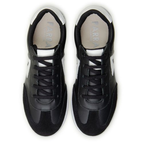 Sapatenis Feminino 100% Couro Legitimo Moderno Confortável Detalhado PX-337 - Preto/Branco