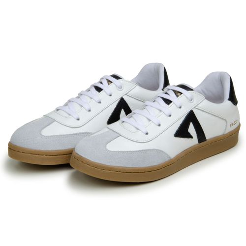 Sapatenis Feminino 100% Couro Legitimo Moderno Confortável Detalhado PX-337 - Branco/Preto