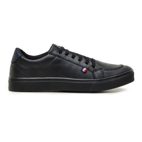 Kit 2 Tênis Slip Casual Masculino Leve e Confortável Parra Boots + Carteira + Meia - Preto/Preto - Preto/Branco