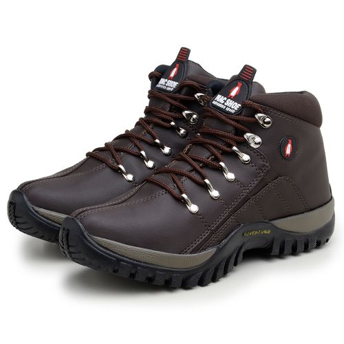 Bota Adventure Adulto Infantil Confortável Masculina Feminina Antiderrapante Parra Boots - Marrom