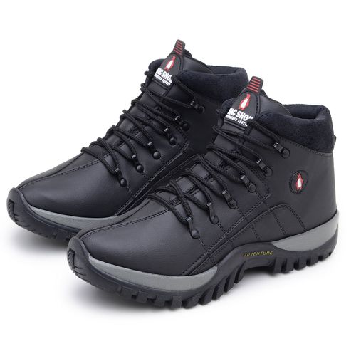 Bota Adventure Adulto Infantil Confortável Masculina Feminina Antiderrapante Parra Boots - Preto