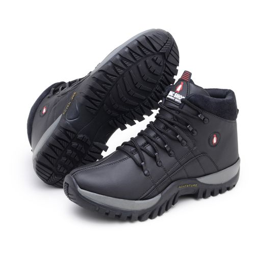 Bota Adventure Adulto Infantil Confortável Masculina Feminina Antiderrapante Parra Boots - Preto