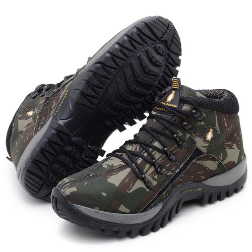 Bota Masculina Adventure Adulto Infantil Confortável Antiderrapante Parra Boots - Verde Militar 