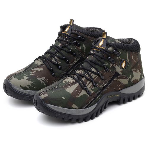 Bota Masculina Adventure Adulto Infantil Confortável Antiderrapante Parra Boots - Verde Militar 