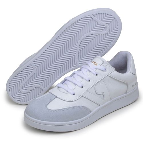 Sapatenis Feminino 100% Couro Legitimo Moderno Confortável Detalhado PX-337 - Branco