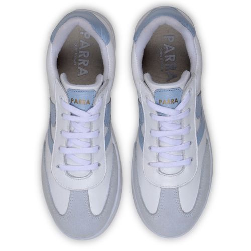 Sapatenis Feminino 100% Couro Legitimo Moderno Confortável Detalhado PX-337 - Azul