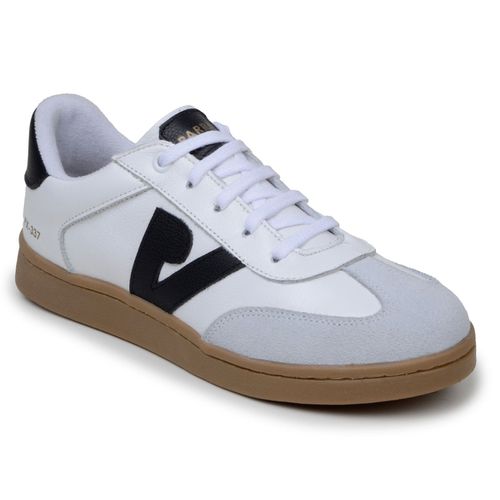 Sapatenis Feminino 100% Couro Legitimo Moderno Confortável Detalhado PX-337 - Branco/Preto