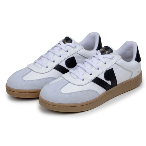 Sapatenis Feminino 100% Couro Legitimo Moderno Confortável Detalhado PX-337 - Branco/Preto
