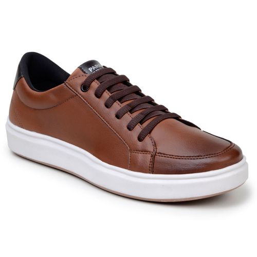 Tênis Masculino Slip Casual Leve E Confortável 100% Couro Eco. - Havana