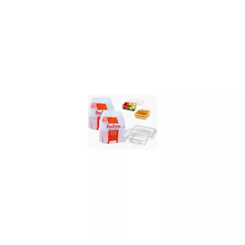 Pote Retangular 750ml C/Tampa - 24 PFT 