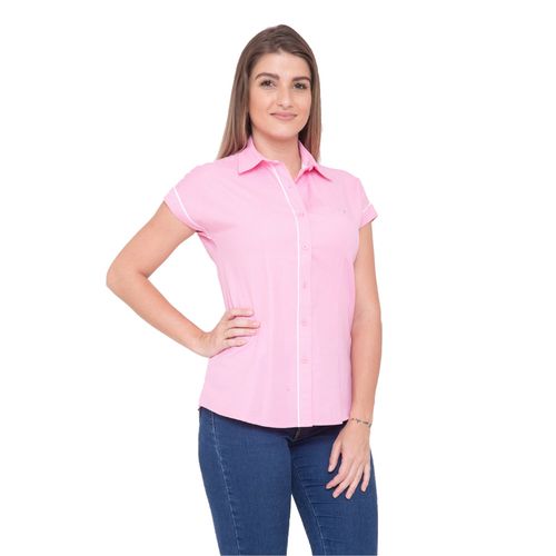 Blusa de Poá Rosa Manga Japonesa Ayla