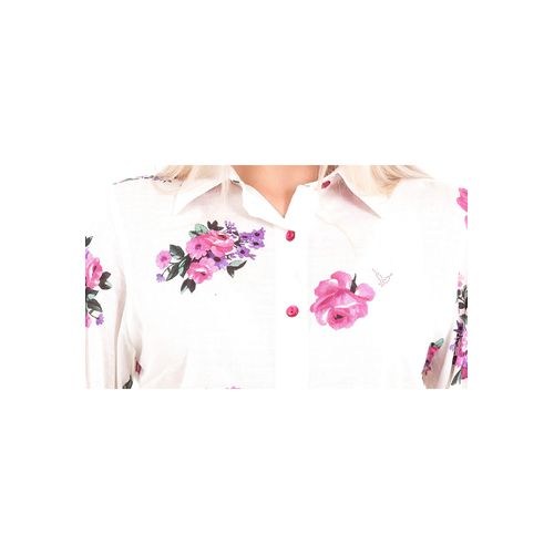 Blusa Floral Social Manga Longa Florença