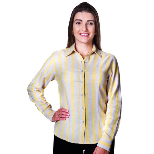 Blusa Social Feminina Manga Longa Listrada Elise