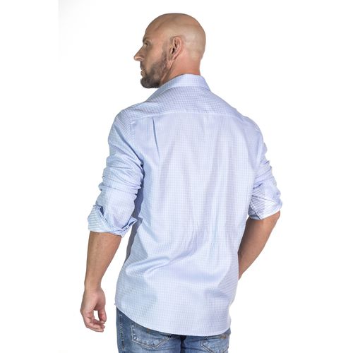 Camisa Azul Claro Social Manga Longa Masculina Romero 