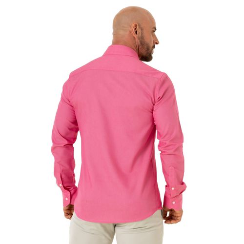 Camisa Slim Social Rosa Claro Versalhes
