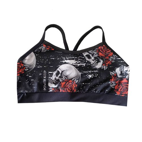 Top Caveira Flor Vermelha - Power Keep