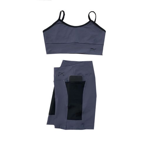 Conjunto Bolso lateral Cinza Chumbo - Power Keep