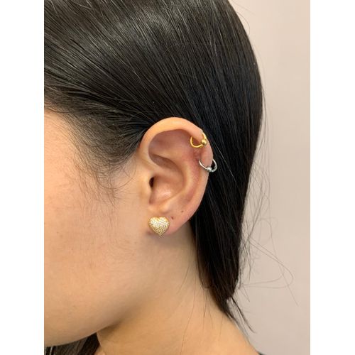 Piercing boca com zircônias no ródio