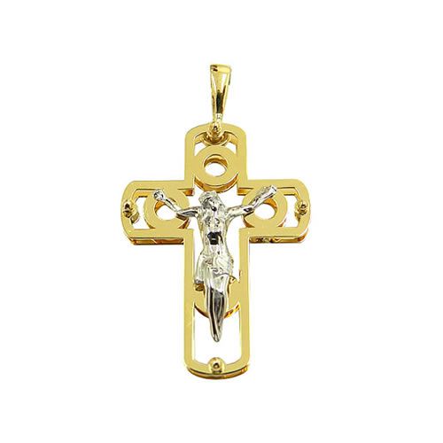 Cruz com Cristo em Ouro 18k 1.9g 32x17.8mm Vazado
