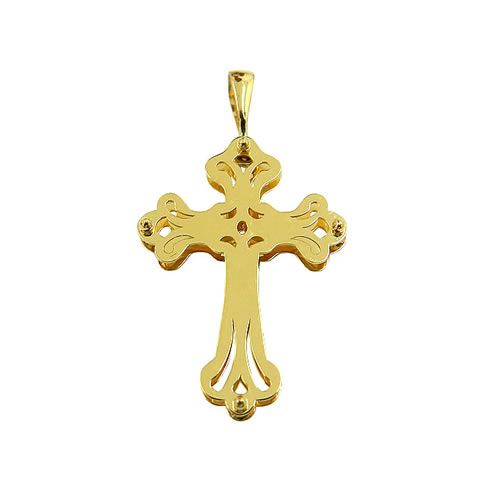 Pingente Crucifixo Vazado de Ouro 18k