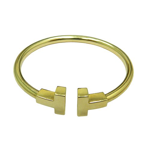 Bracelete T em Ouro 18k 750 Grosso com 4.0mm 11.7g