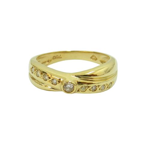 Anel em Ouro 18k Aparador com Diamantes 6.0mm