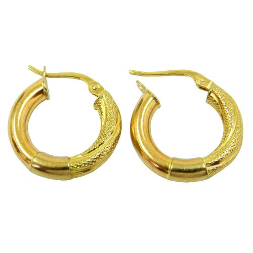 Argola Africana Redonda em Ouro 18K 