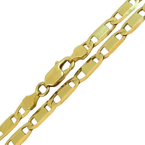 Corrente Masculina Piastrine Maçica em Ouro 18K 70cm