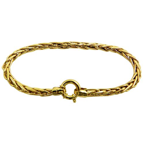 Pulseira Palmeira em Ouro 18K Feche Boia 5.3g