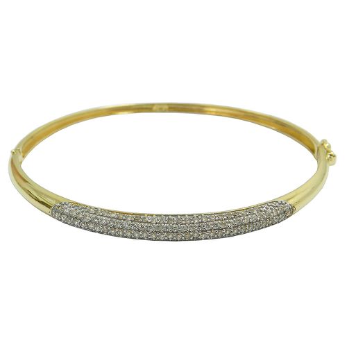 Bracelete de Ouro 18k Pavê com Brilhantes 