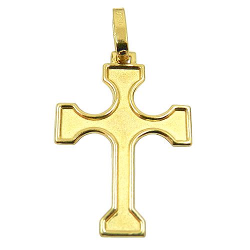 Cruz de Ouro 18k Modelo Colonial com 29.0mm 0,9g