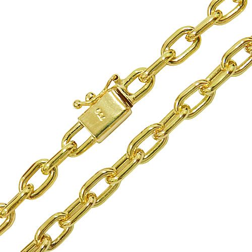 Corrente Cartier em Ouro Masculina 70cm Oca com 6.5mm