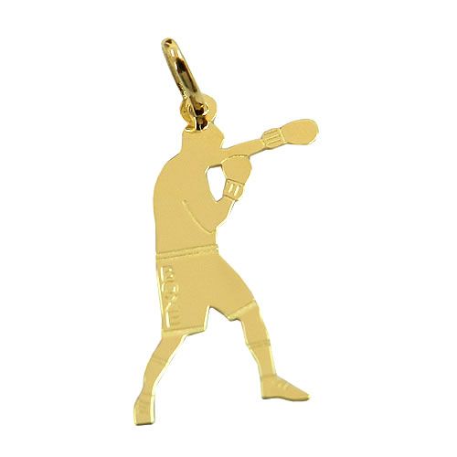 Pingente Lutador de Boxe em Ouro 18K 