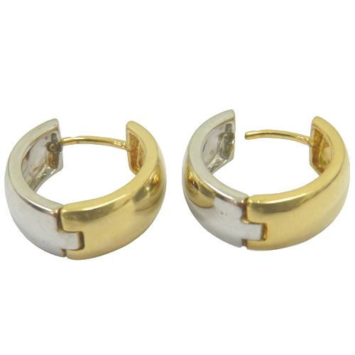 Argola de Ouro Branco e Ouro Amarelo com 7.4g