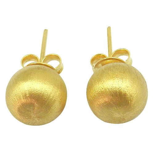 Brinco de Bola em Ouro 18K Fosca 8mm