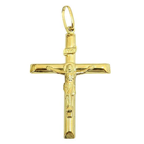 Pingente Masculino de Ouro 18K Jesus Crucificado