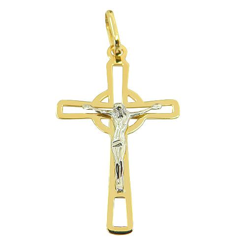 Crucifixo com Cristo em Ouro 18K Vazado