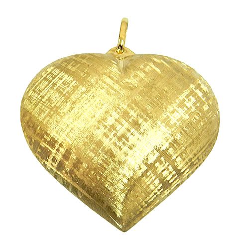 Pingente Dupla face coração em Ouro 18K Diamantado