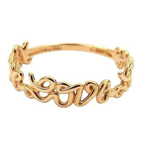 Anel de Falange Love em Ouro Rosê 18K