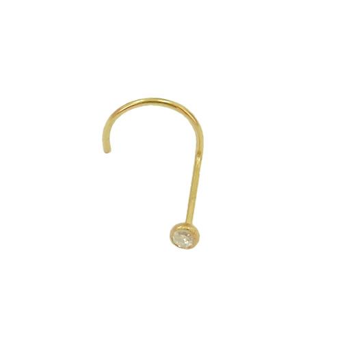 Piercing de Nariz em Ouro 18K com Brilhante